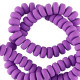 Polymeer kralen rondellen 7mm - Deep purple